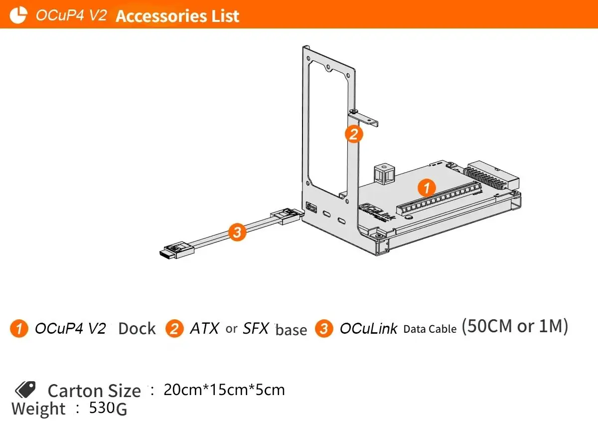 OCuP4V2 OCuLink GPU Dock w ReD - Oculink Egpu Mini Pc ulasan dan harga