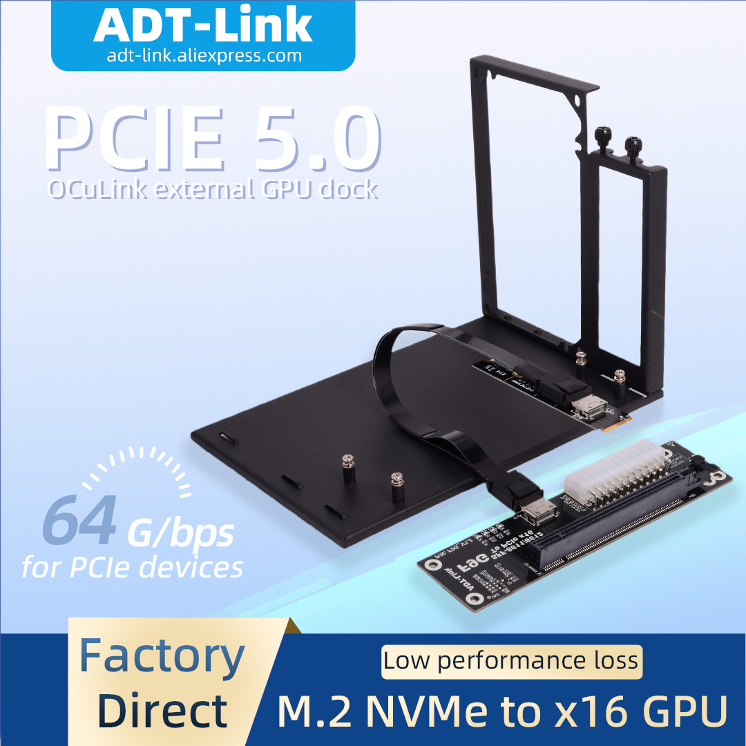 ADT-Link  GEN5 SFF-8611 OcuLin - Oculink Egpu Mini Pc ulasan dan harga